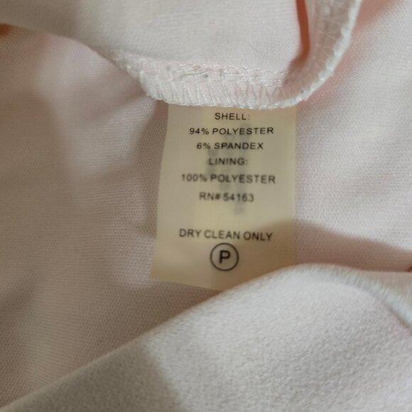 Calvin Klein Light Pink V-Neck Cut Out Sleeveless Sheath Knee Length Dress Sz 6 - Picture 6 of 7